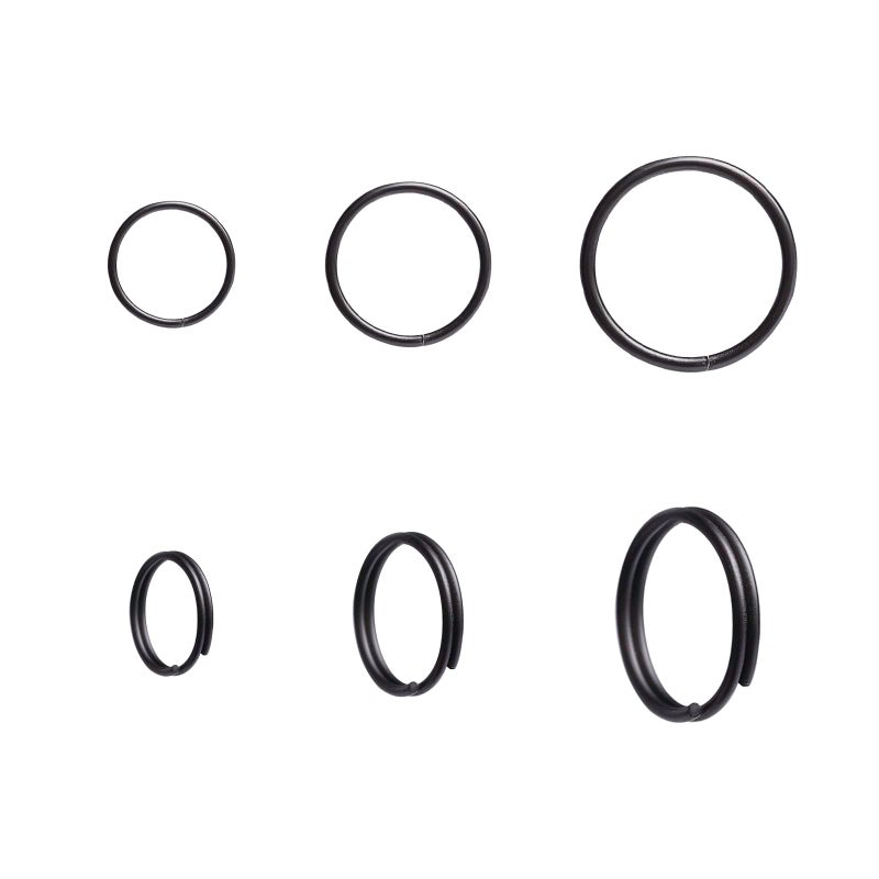 ZoloAJay 200pcs 12mm Mini Split Jump Ring with Double Loops Small Round Metal Black Key Rings Connectors for Making Handwork Charms Pendants Key Chains Ornaments DIY Crafts Accessories - Image 4